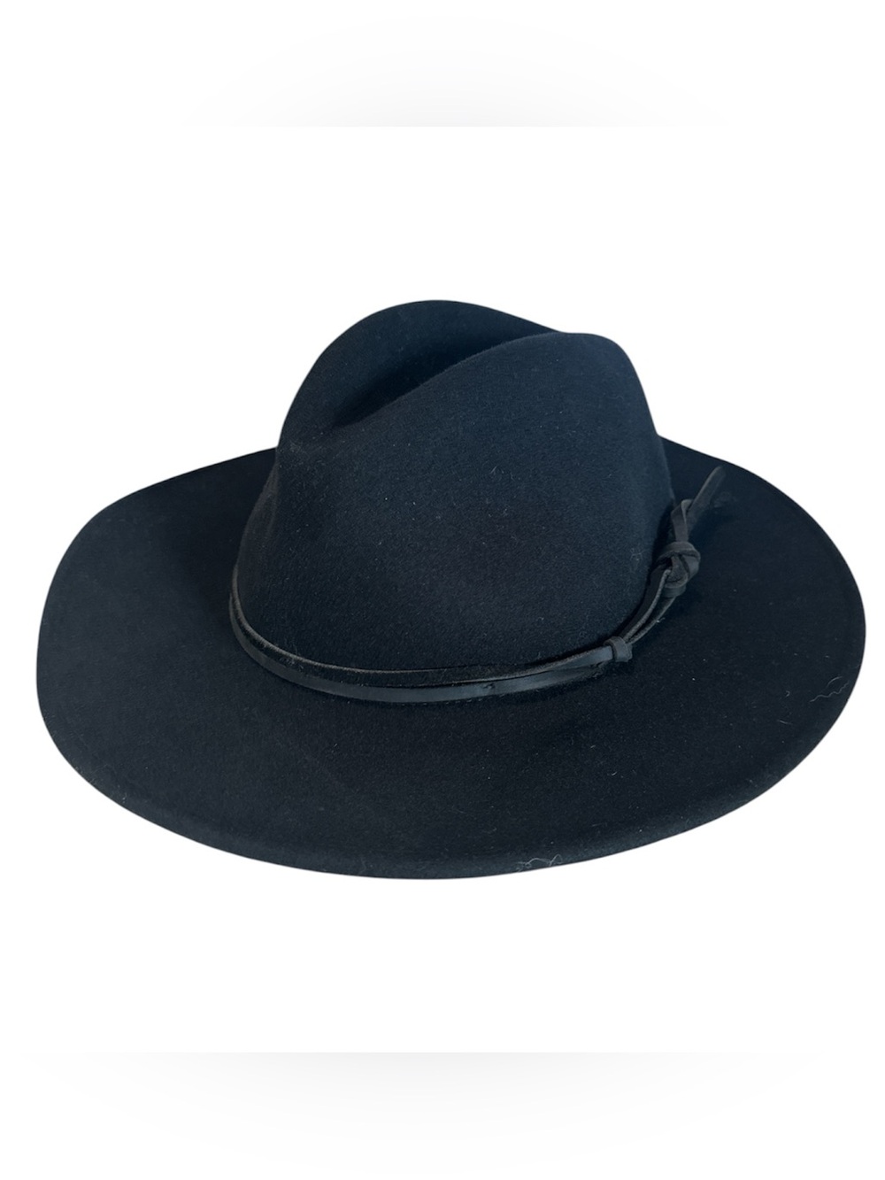 Wyeth by Todd Magill Black Wool Wide Brim Fedora/Rancher Hat
